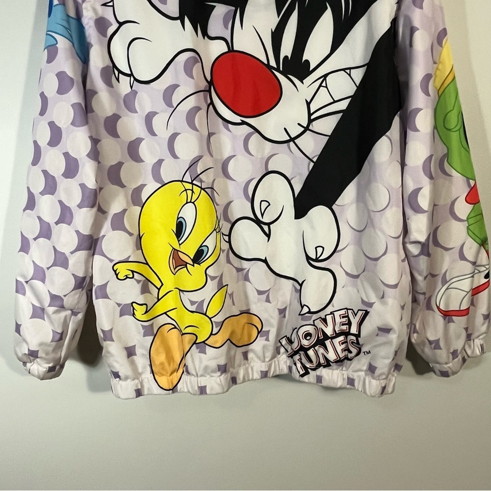 Members Only x Looney Tunes Graphic Color Block Hooded Windbreaker Jacket Large - Picture 6 of 12